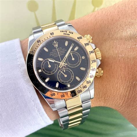 rolex daytona bicolore|rolex gold bezel.